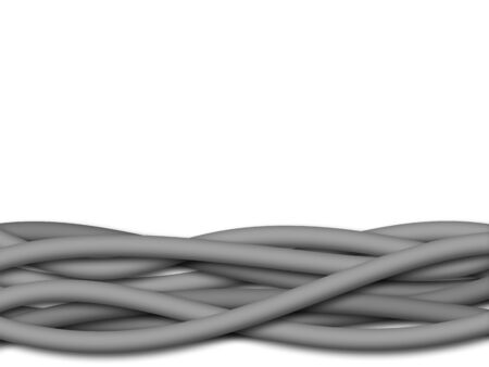 High Resolution Wire and Cable Illustration on White