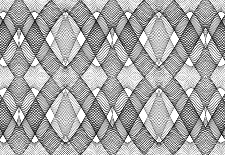 High Resolution Wire and Line Illustration in Black and Whiteの写真素材