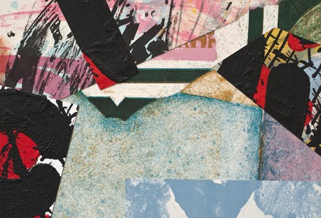 Hand Painted Paper Collage as Design Element