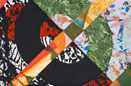 Hand Painted Paper Collage as Design Element