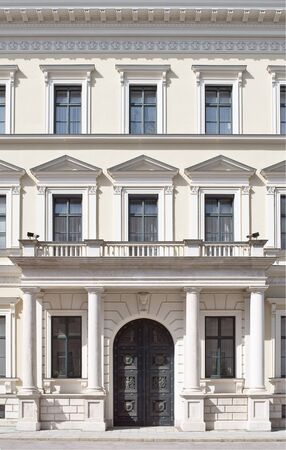 Building Facade in Neoclassical Style as Architectural Elementの写真素材