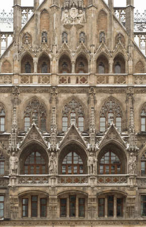 Munich City Hall as Example of Gothic Revival Architectureの写真素材