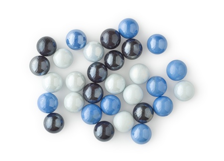 Arrangement of Marbles as Design Elements on Whiteの写真素材