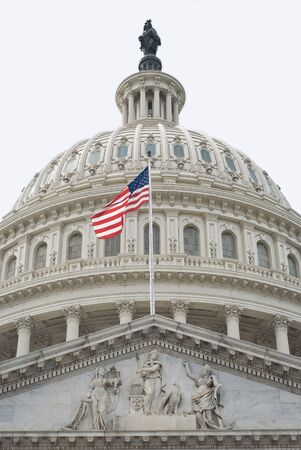Dome from the East Portico of United States Capitol in Washington