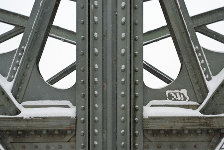 Metal Girders on a Bridge