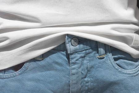 Jeans and T Shirt as a Fashion Statementの写真素材