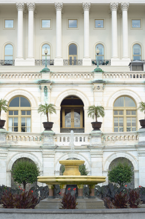 Detail of West Front of United States Capitol in Washington