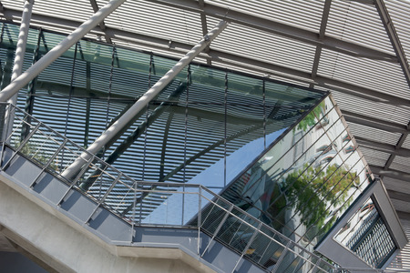 Contemporary Modern Architecture with Abstract Reflectionsの写真素材