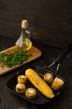 Organic Grilled Mexican Corn with Chili, Cilantro, and Lime