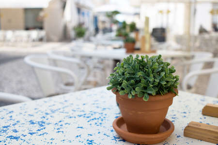 restaurant air cafe chairs with tables in Portugalの写真素材