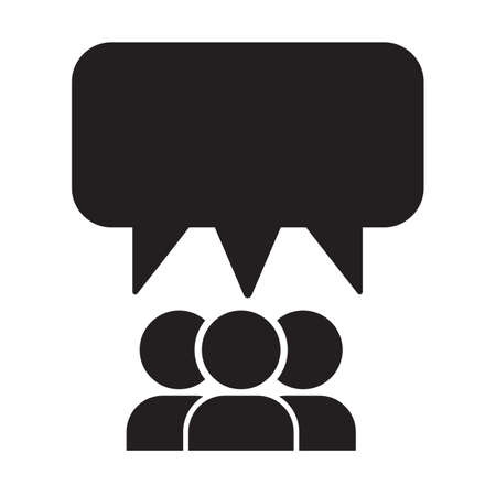 Many person and talking balloon icon vector illustration designのイラスト素材