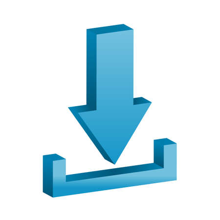 3d file download icon vector illustration.のイラスト素材