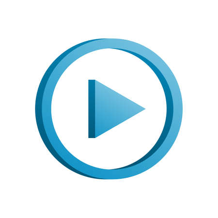 3d play icon vector illustration.のイラスト素材