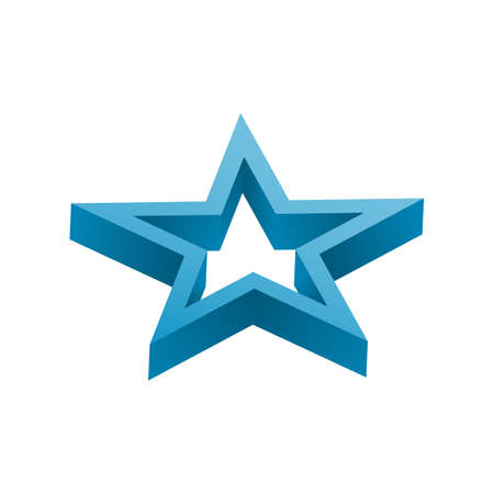 3d star icon vector illustration.のイラスト素材