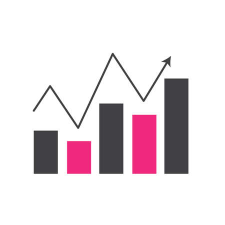 colored web traffic chart icon vector illustrationのイラスト素材