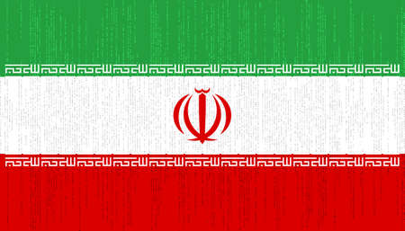 Iran cyber attacks design vector illustration backgroundのイラスト素材