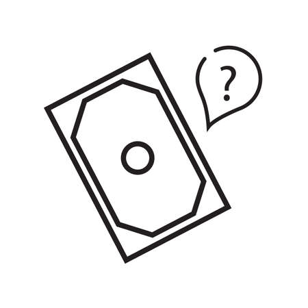 money and question icon vector designのイラスト素材