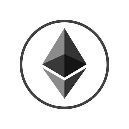 ethereum sign icon. criptocurrency symbol vector designのイラスト素材