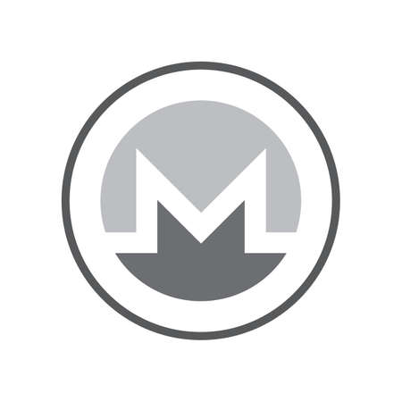 monero coin icon. criptocurrency symbol vector designのイラスト素材