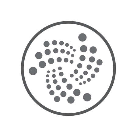 iota coin icon. criptocurrency symbol vector designのイラスト素材