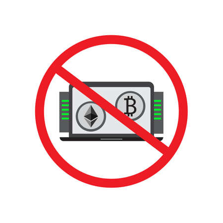 No mining allowed sign vector designのイラスト素材