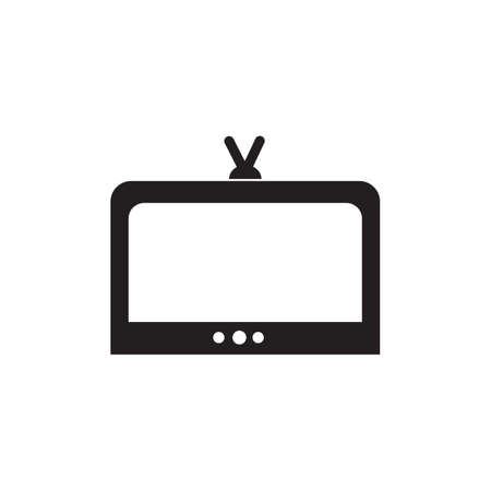 retro tv icon on a white background. vector illustration design.のイラスト素材