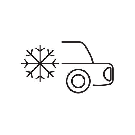 Snowflake and car icon vector design illustration.のイラスト素材