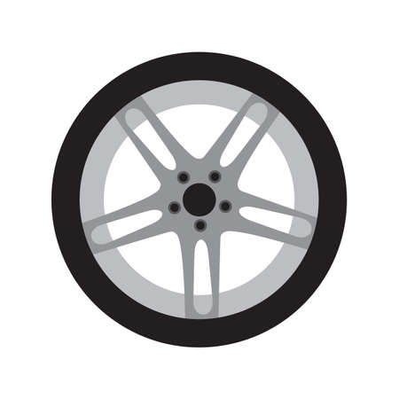 Car tire black icon vector design illustration.