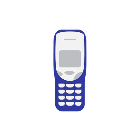 Old mobile phone flat icon vector design illustration.