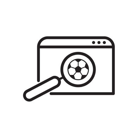 football search outline icon. vector design illustration.のイラスト素材