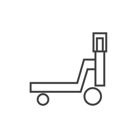 manuel forklift outline flat icon vector design illustration.のイラスト素材