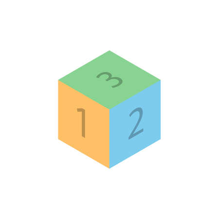 baby game cube flat icon vector design.のイラスト素材