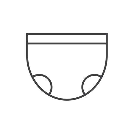 baby nappy outline flat icon vector design.のイラスト素材