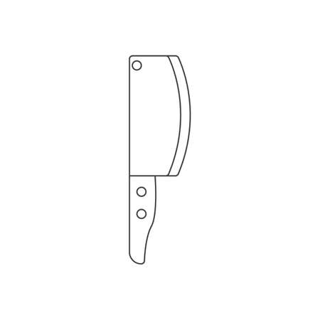 kitchen cleaver flat icon vector design illustration.のイラスト素材
