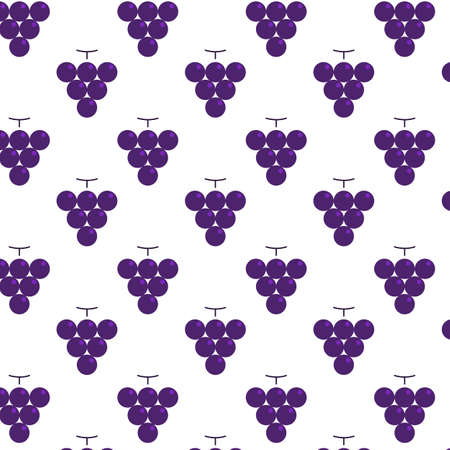 grape pattern in a white background. vector design illustration.のイラスト素材