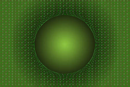 Digital background green matrix with empty text area.