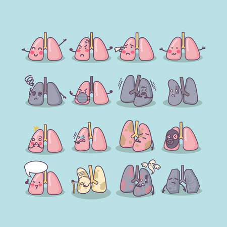 all kinds of lung , great for health care conceptのイラスト素材