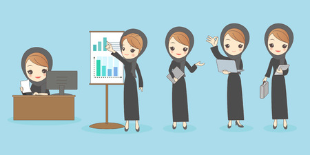 cartoon arab businesswoman , great for your designのイラスト素材