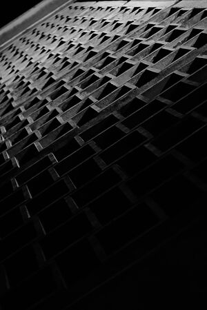 The wall of the building, illuminated lanternの写真素材