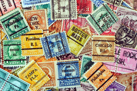 old usa stamp with independant state cancelsの写真素材