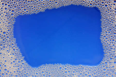 blue water bubbles with large text areaの写真素材