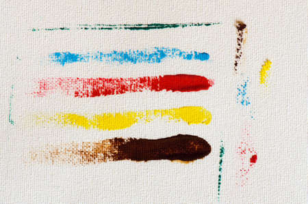 Various strokes of colors  on art canvas