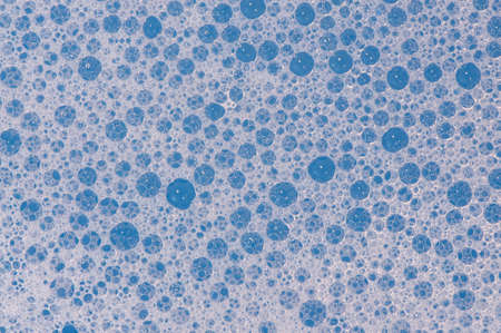 macro of bluish bubbles various shapes and sizes