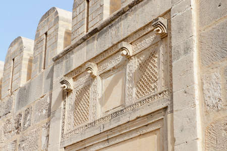 Architectural details of the great mosque of Sousse in Tunisiaの写真素材