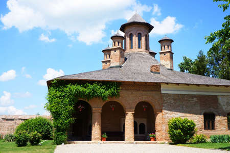 Gardens and buildings of Mogosaia Palace in Romaniaのeditorial素材