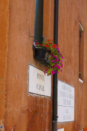 Venice narrow laneの写真素材