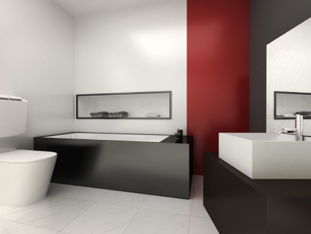 A modern bathroom for residences or hotelsの写真素材