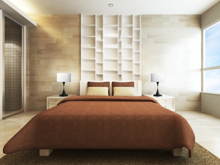 Modern bedroomの写真素材