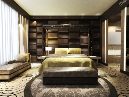 Modern bedroomの写真素材