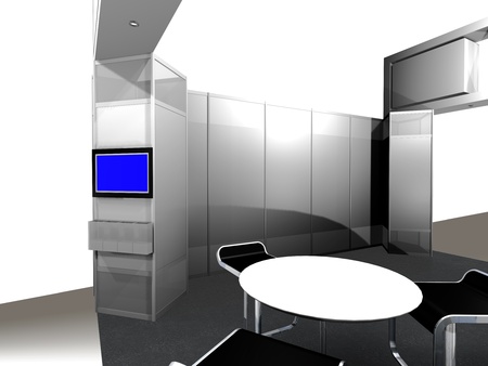 Inside of an exhibition Boothの写真素材